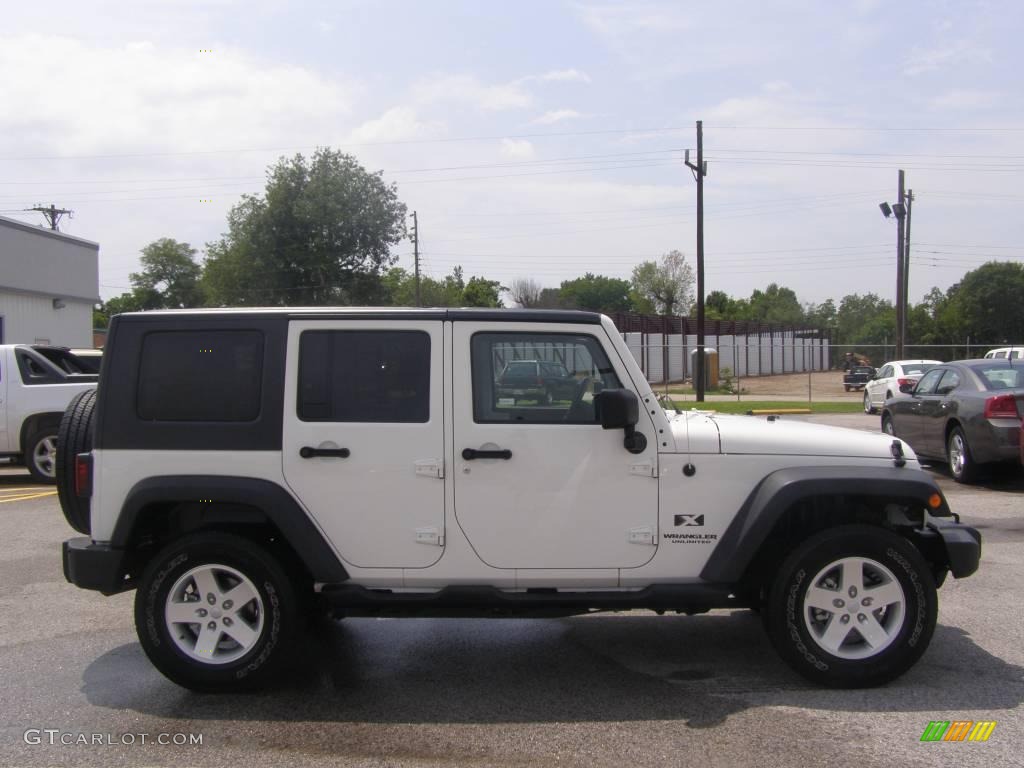 2007 Wrangler Unlimited X 4x4 - Stone White / Dark Slate Gray/Medium Slate Gray photo #2