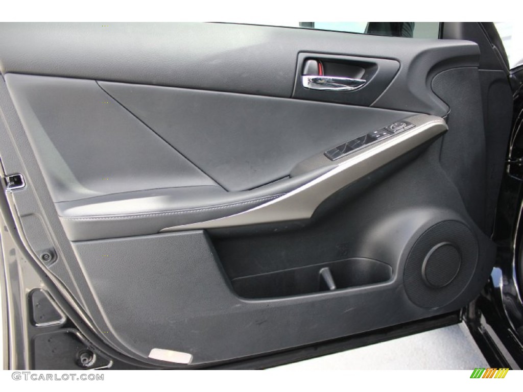 2014 Lexus IS 250 F Sport Black Door Panel Photo #93661462