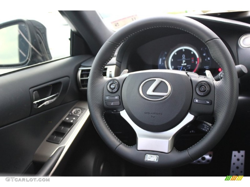 2014 Lexus IS 250 F Sport Black Steering Wheel Photo #93661930