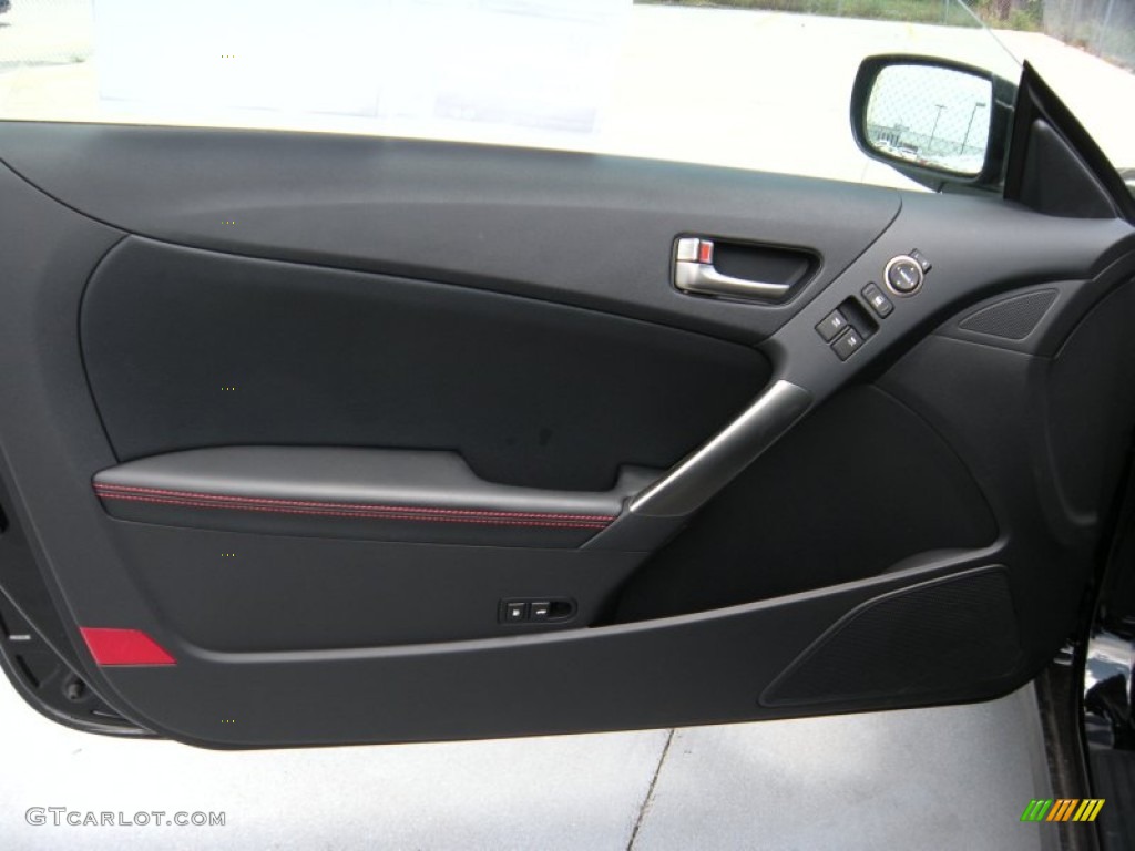 2014 Genesis Coupe 3.8L R-Spec - Caspian Black / R-Spec Black/Red photo #20
