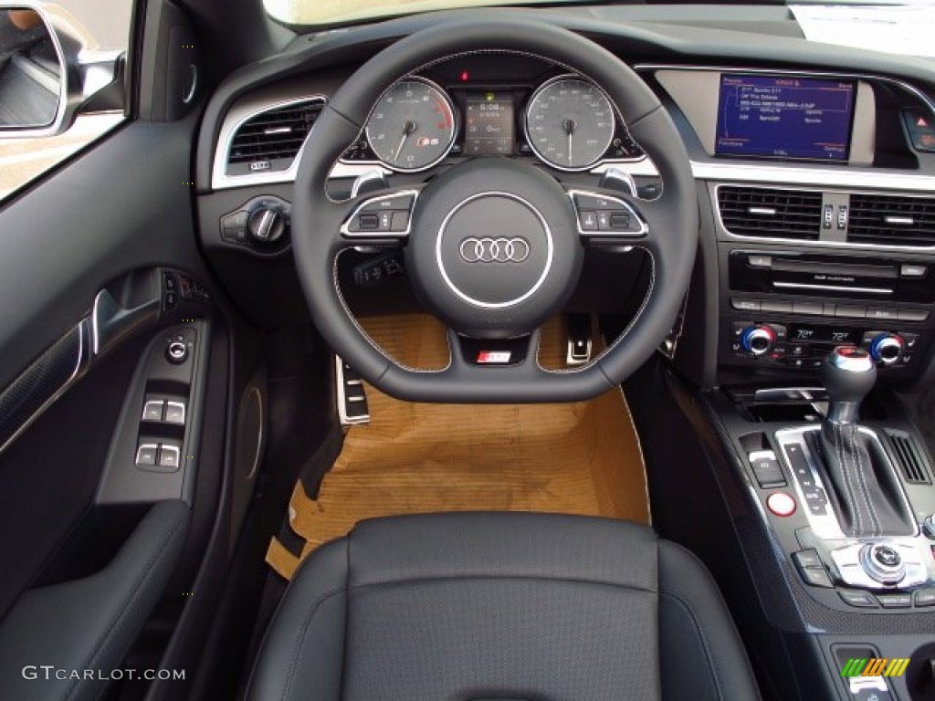 2014 Audi S5 3.0T Premium Plus quattro Cabriolet Black Dashboard Photo #93664399