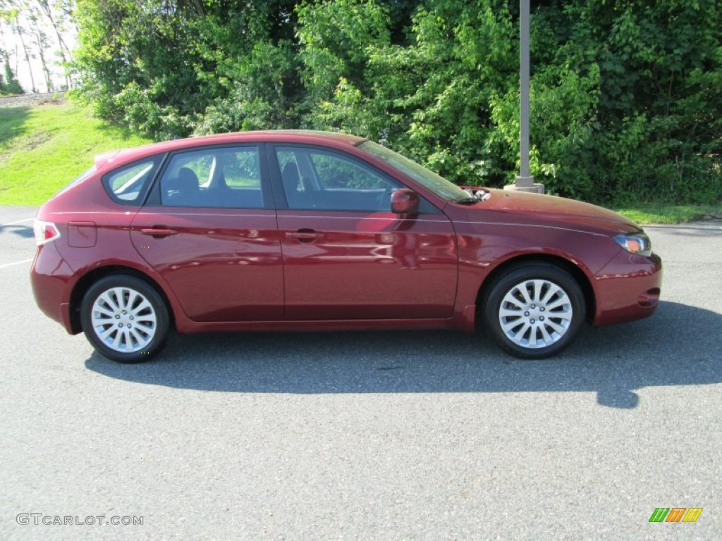 2011 Impreza 2.5i Premium Wagon - Camellia Red Pearl / Carbon Black photo #5