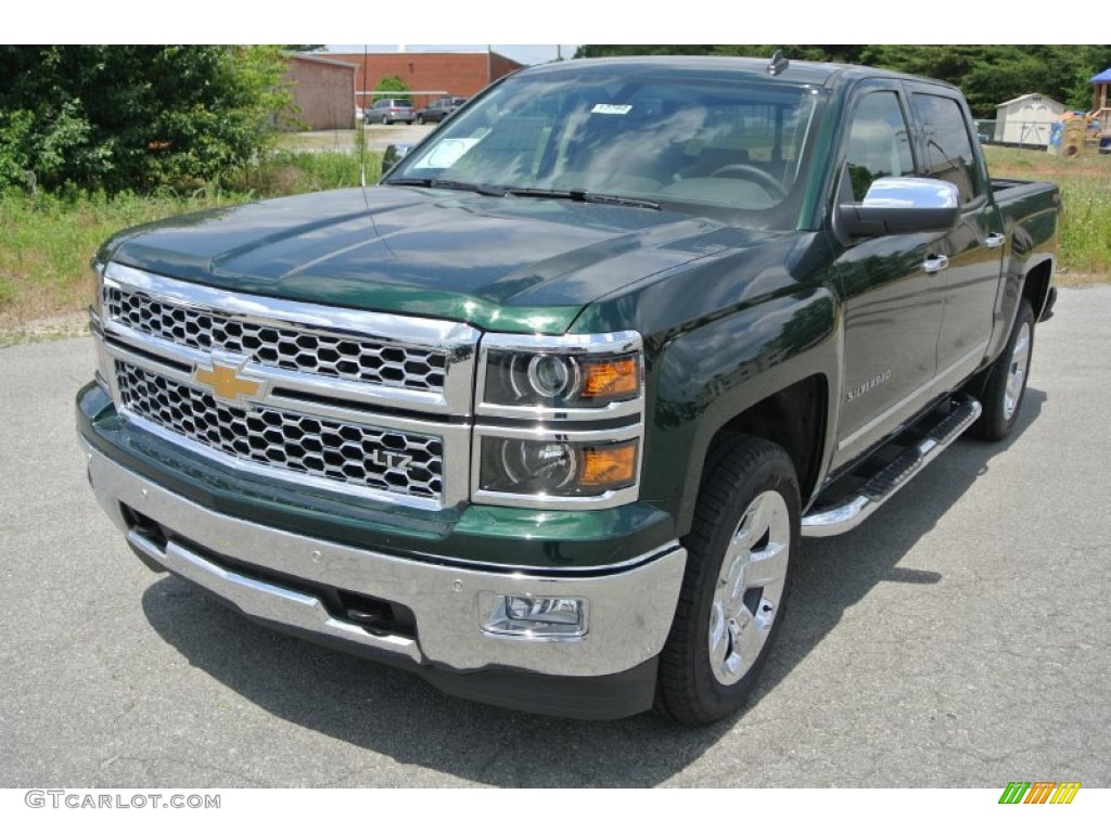 2014 Silverado 1500 LTZ Crew Cab 4x4 - Rainforest Green Metallic / Cocoa/Dune photo #2
