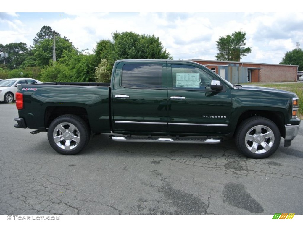 2014 Silverado 1500 LTZ Crew Cab 4x4 - Rainforest Green Metallic / Cocoa/Dune photo #6