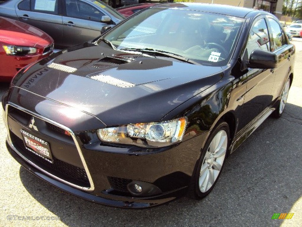 2010 Lancer RALLIART AWD - Tarmac Black Pearl / Black photo #1