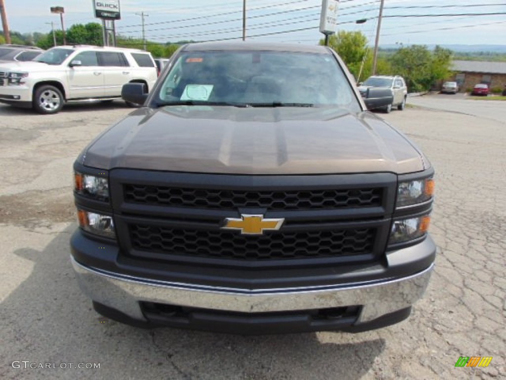 2014 Silverado 1500 WT Regular Cab 4x4 - Brownstone Metallic / Jet Black/Dark Ash photo #4