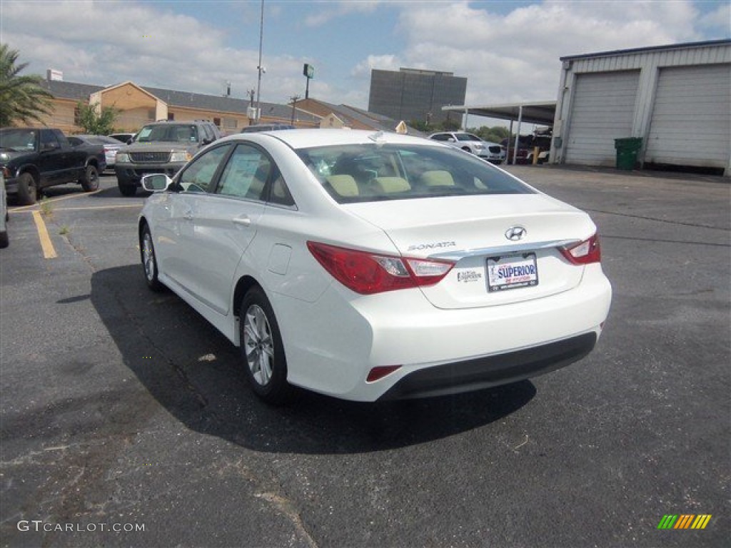 2014 Sonata GLS - Pearl White / Camel photo #4
