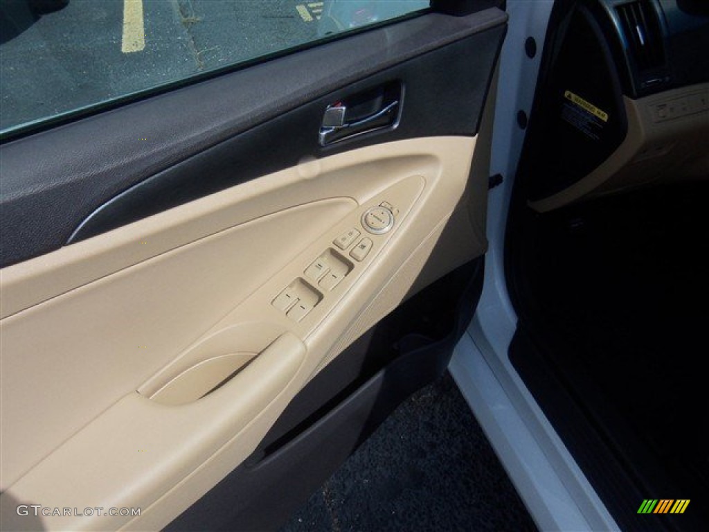 2014 Sonata GLS - Pearl White / Camel photo #5