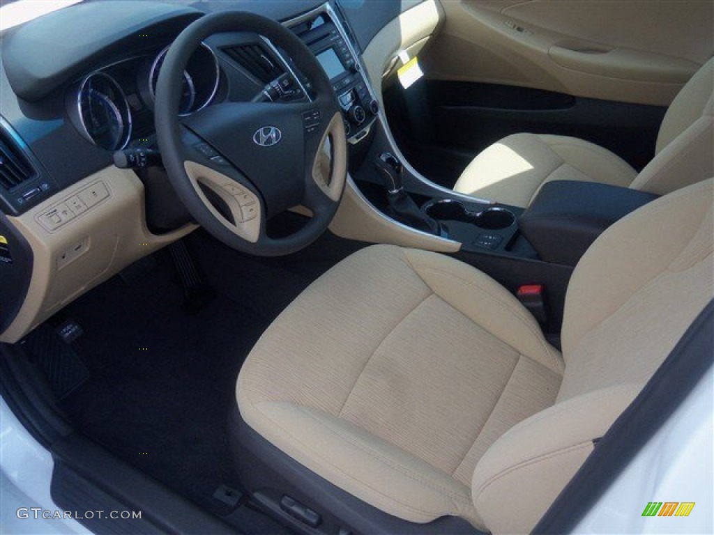 2014 Sonata GLS - Pearl White / Camel photo #6