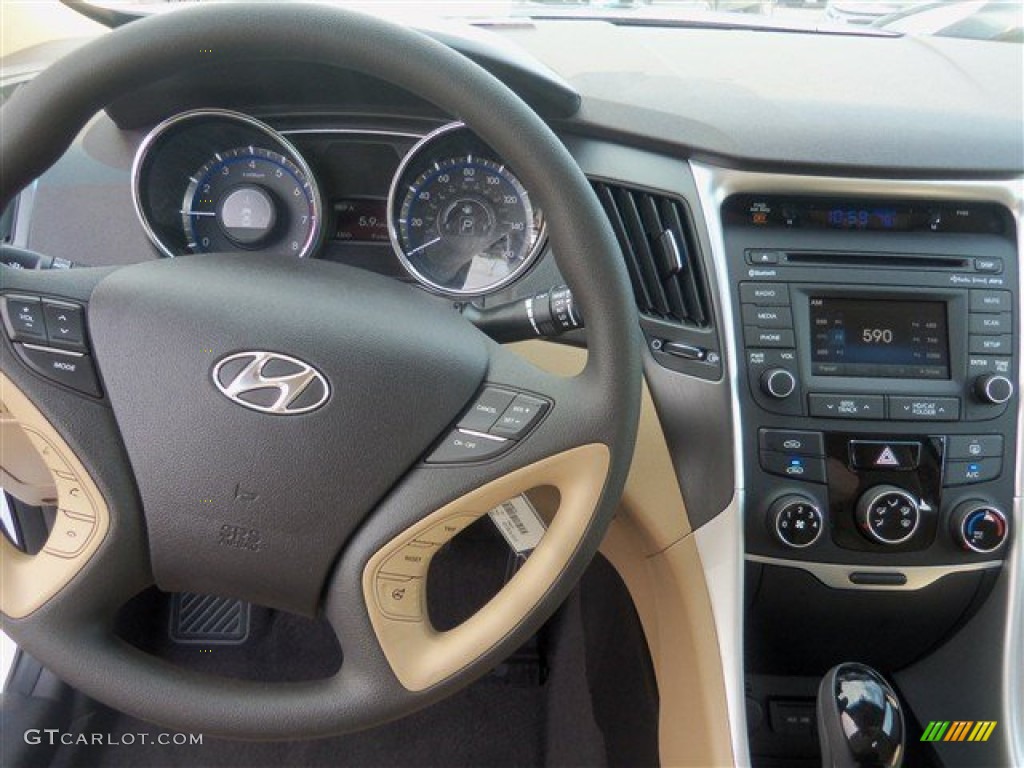 2014 Sonata GLS - Pearl White / Camel photo #7