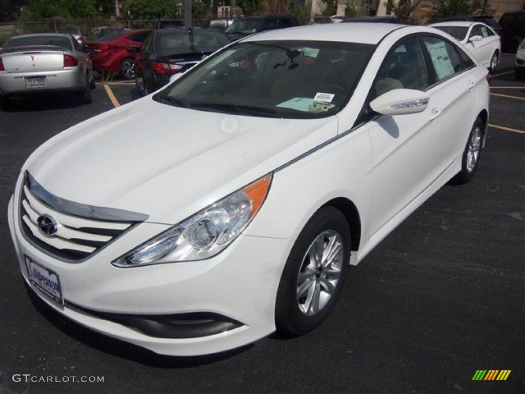 2014 Sonata GLS - Pearl White / Camel photo #1