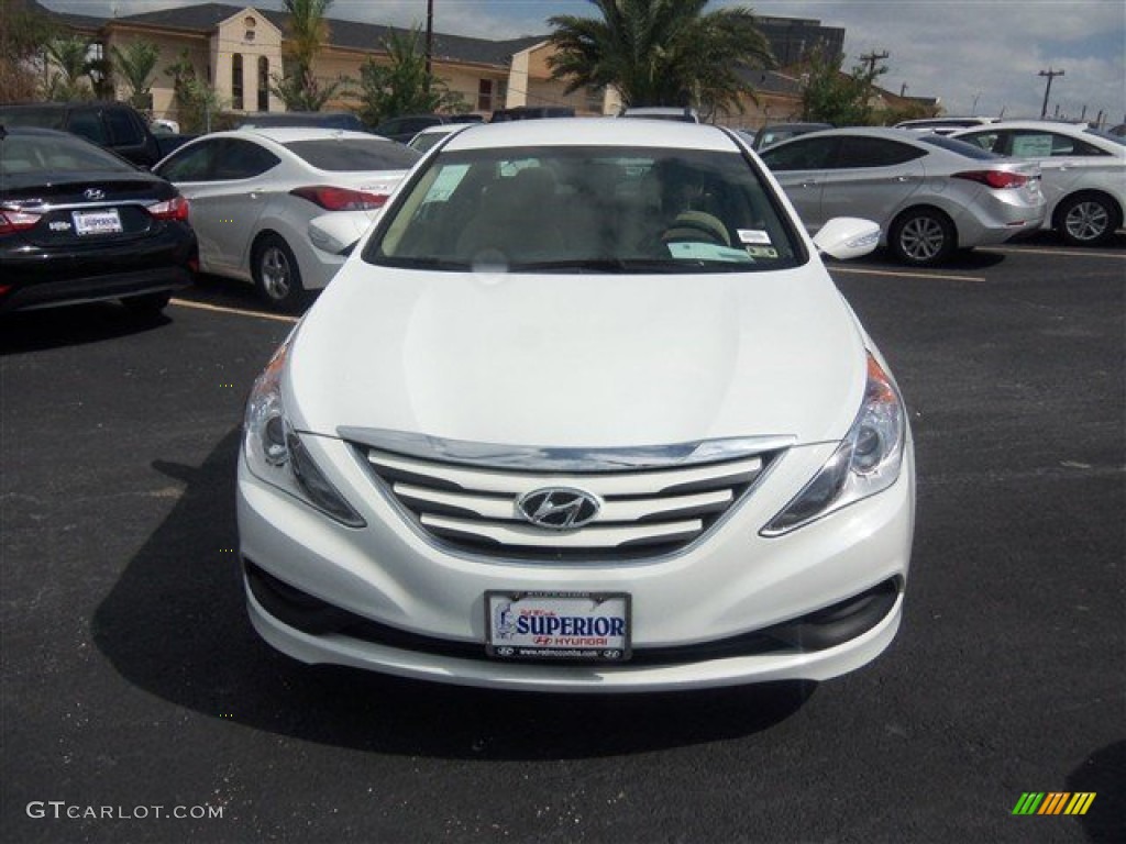 2014 Sonata GLS - Pearl White / Camel photo #2