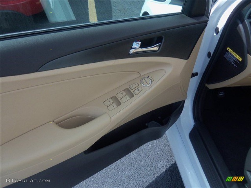 2014 Sonata GLS - Pearl White / Camel photo #5