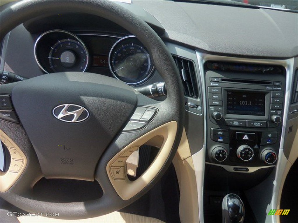 2014 Sonata GLS - Pearl White / Camel photo #7