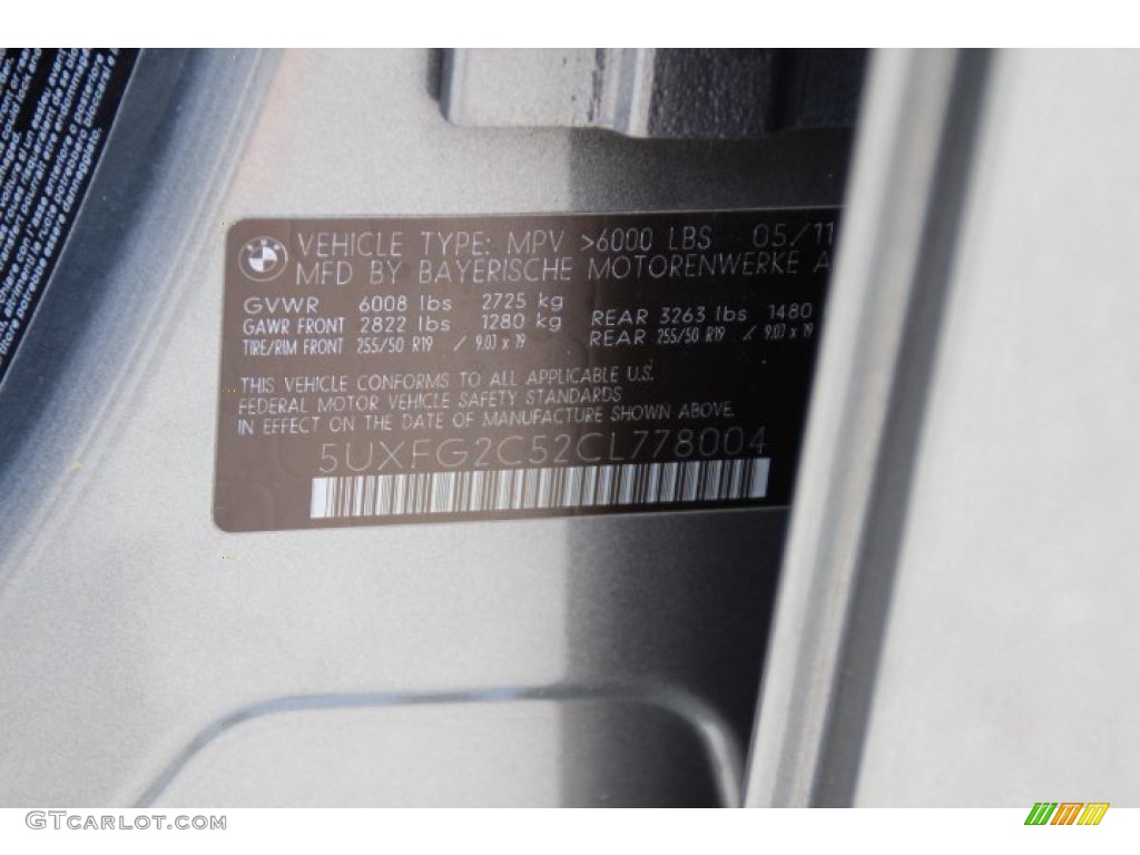 2012 X6 xDrive35i - Space Grey Metallic / Black photo #33