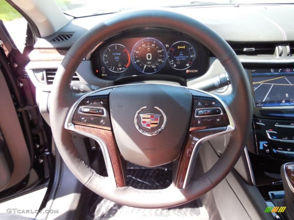 2014 Cadillac XTS Vsport Premium AWD Jet Black Steering Wheel Photo #93678239