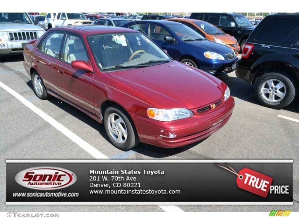 1999 Corolla LE - Venetian Red Pearl / Pebble Beige photo #1