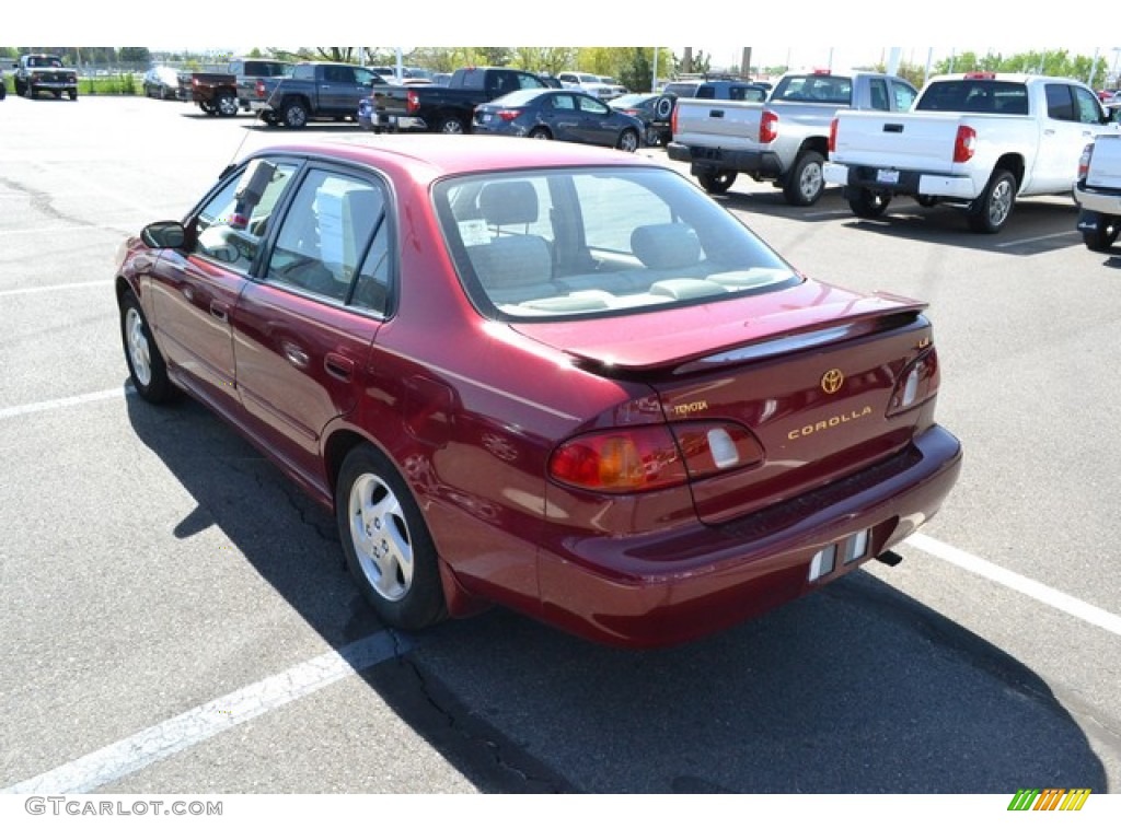 1999 Corolla LE - Venetian Red Pearl / Pebble Beige photo #3