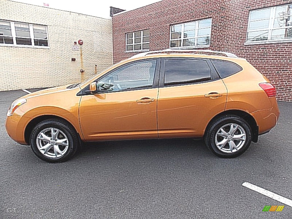 2008 Rogue SL AWD - Orange Alloy Metallic / Gray photo #2