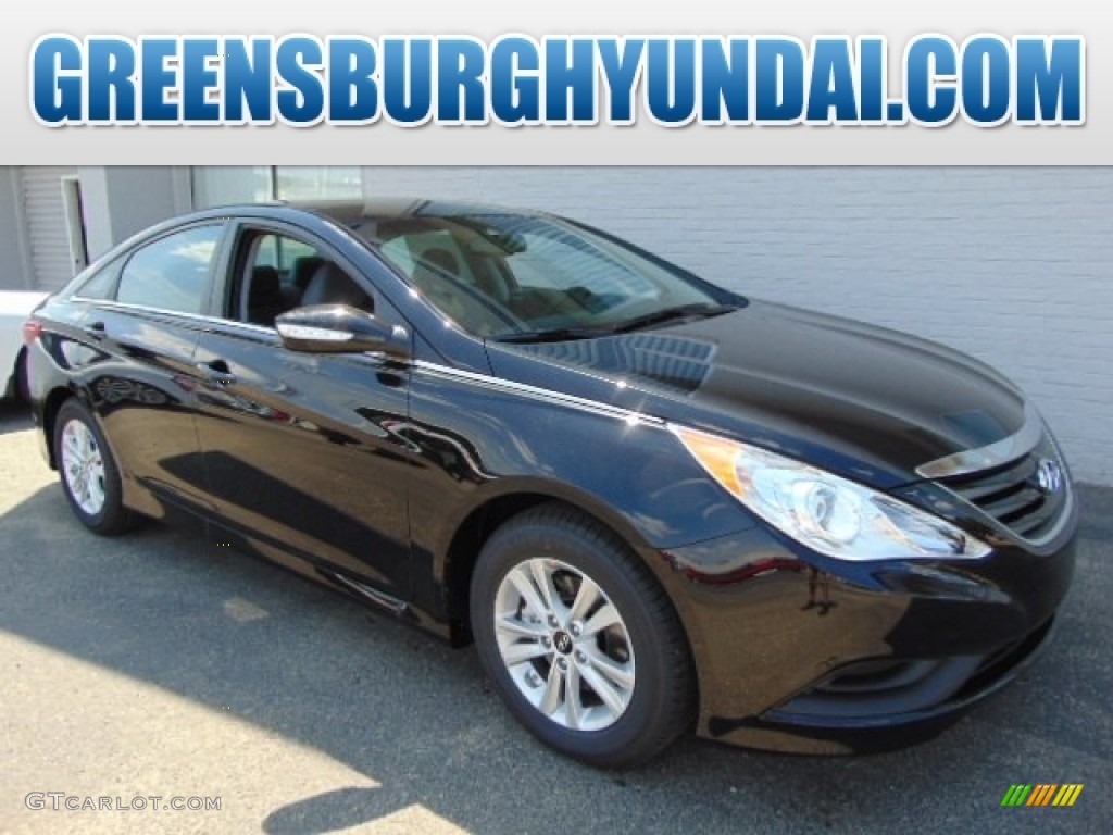 2014 Sonata GLS - Phantom Black Metallic / Gray photo #1