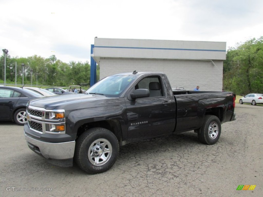 2014 Silverado 1500 WT Regular Cab 4x4 - Tungsten Metallic / Jet Black/Dark Ash photo #1