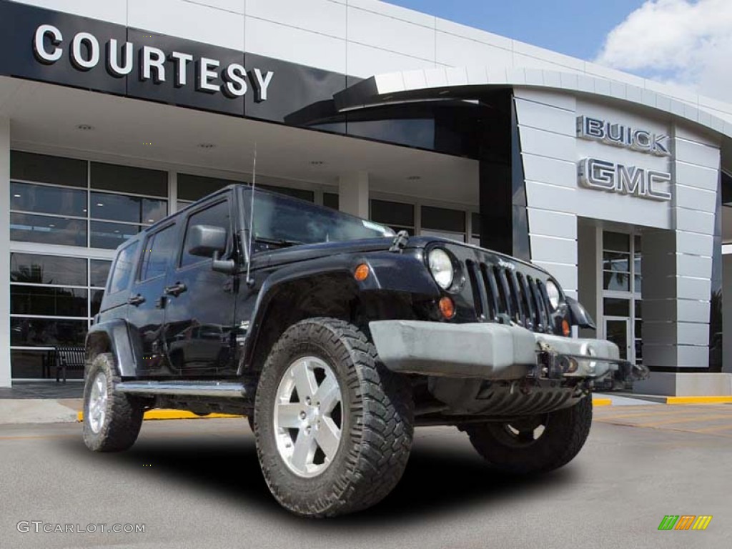 2008 Wrangler Unlimited Sahara 4x4 - Black / Dark Slate Gray/Med Slate Gray photo #1