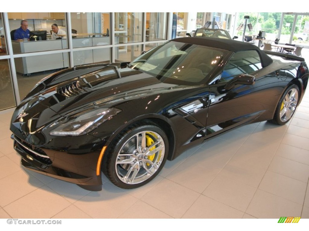 Black 2014 Chevrolet Corvette Stingray Convertible Z51 Exterior Photo #93687278