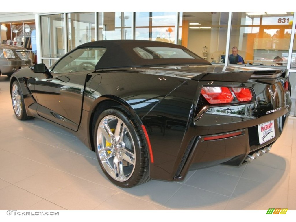 2014 Corvette Stingray Convertible Z51 - Black / Jet Black photo #4