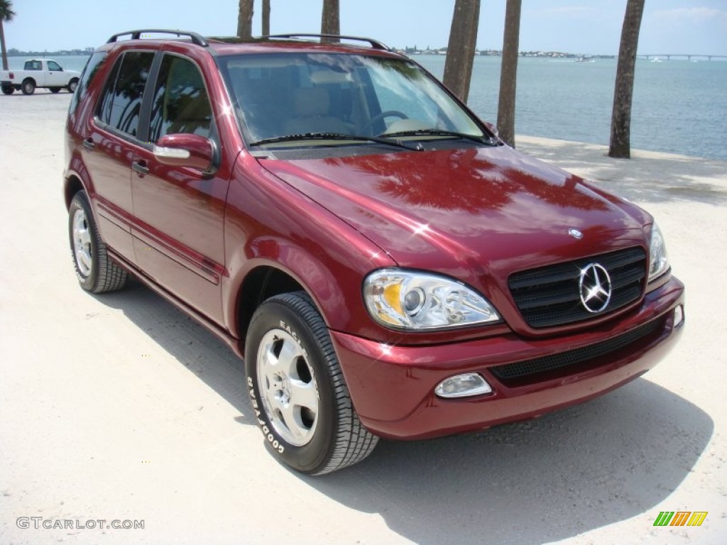 2002 ML 320 4Matic - Bordeaux Red Metallic / Java photo #1