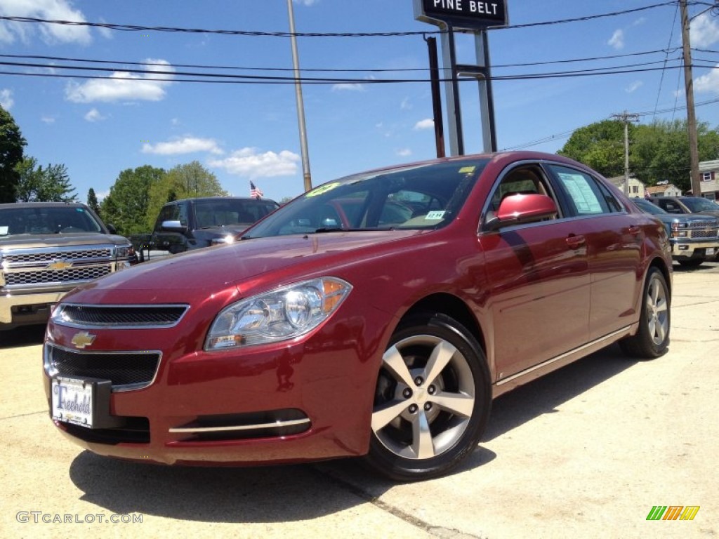 2009 Malibu LT Sedan - Red Jewel / Cocoa/Cashmere photo #1
