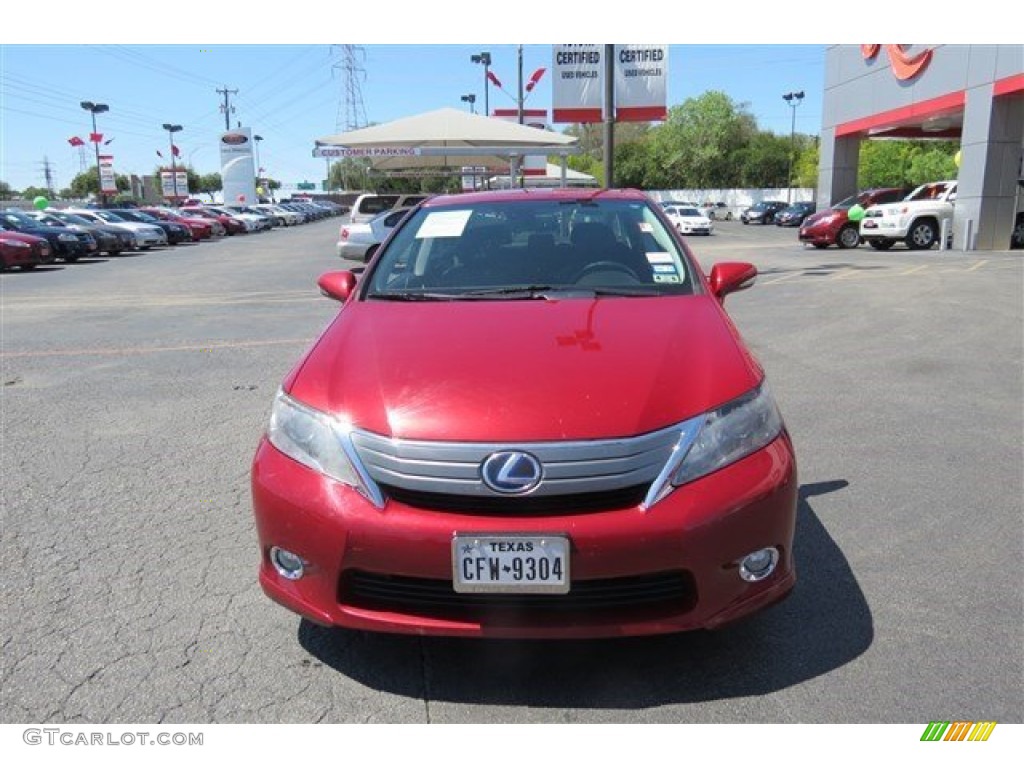 2010 HS 250h Hybrid Premium - Matador Red Mica / Parchment photo #2