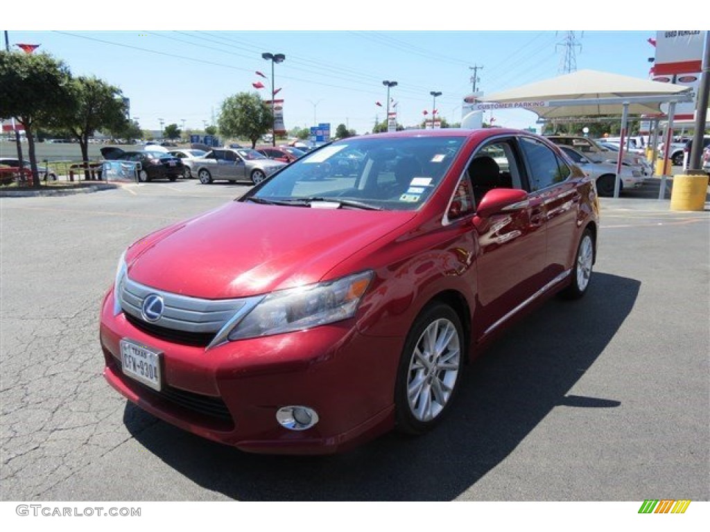 2010 HS 250h Hybrid Premium - Matador Red Mica / Parchment photo #3