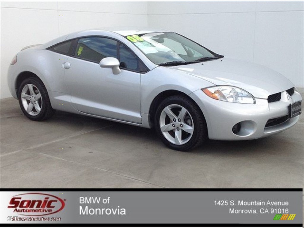 2008 Eclipse GS Coupe - Liquid Silver Metallic / Dark Charcoal photo #1