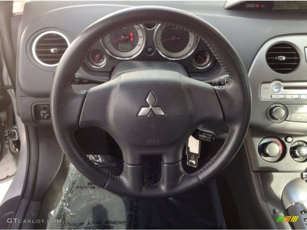 2008 Eclipse GS Coupe - Liquid Silver Metallic / Dark Charcoal photo #25