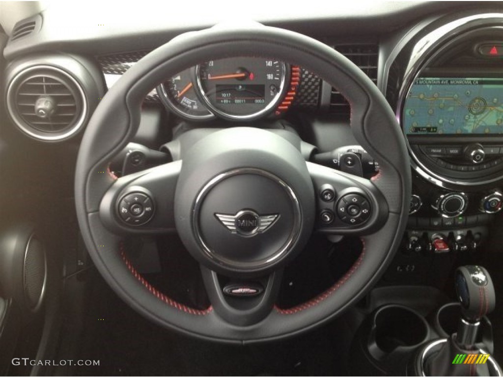 2014 Mini Cooper S Hardtop Carbon Black Steering Wheel Photo #93695273