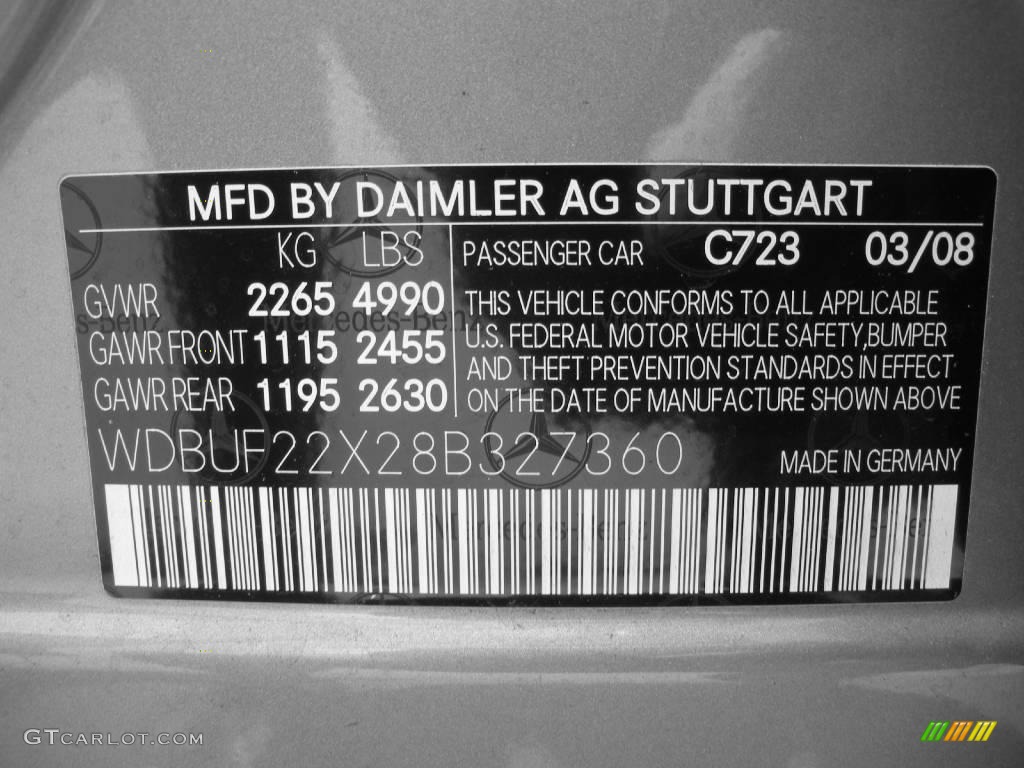 2008 E Color Code 723 for Pewter Metallic Photo #9369664