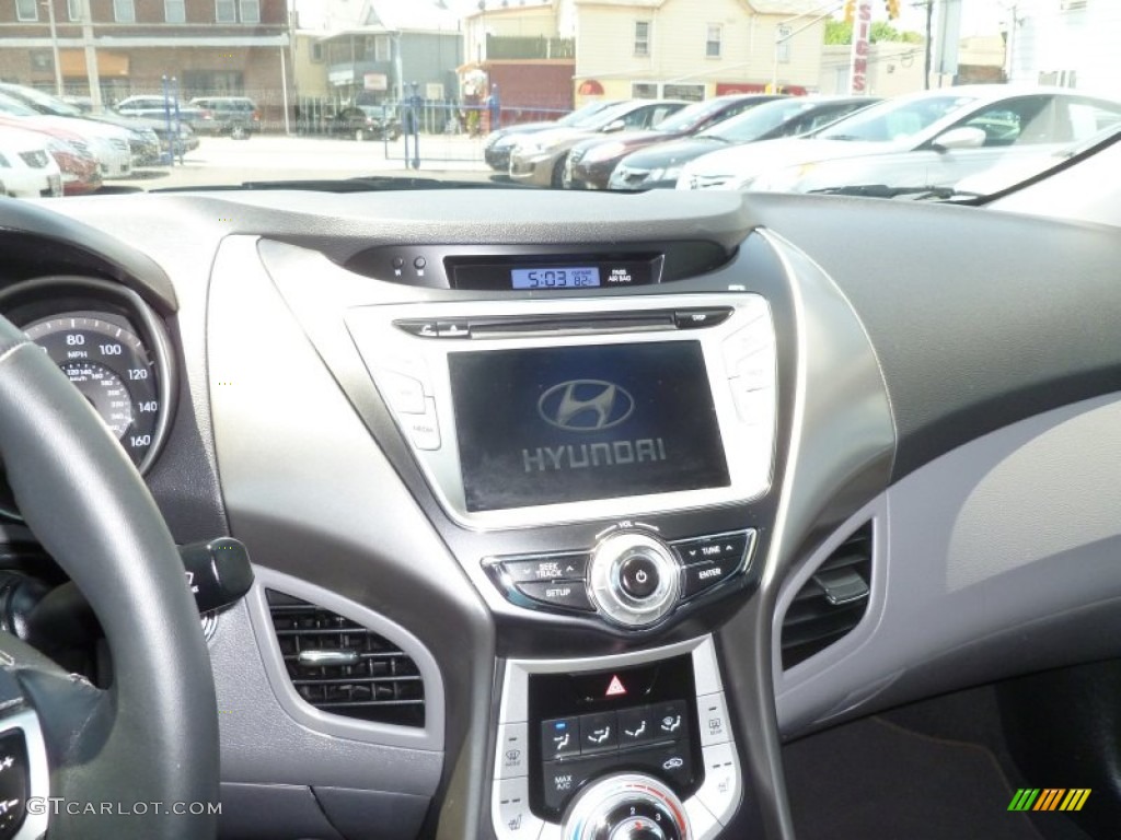 2012 Elantra Limited - Midnight Black / Gray photo #12