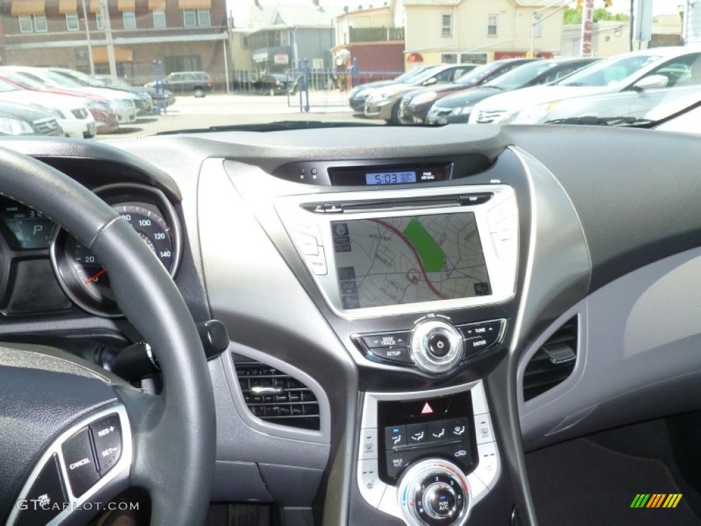 2012 Elantra Limited - Midnight Black / Gray photo #13