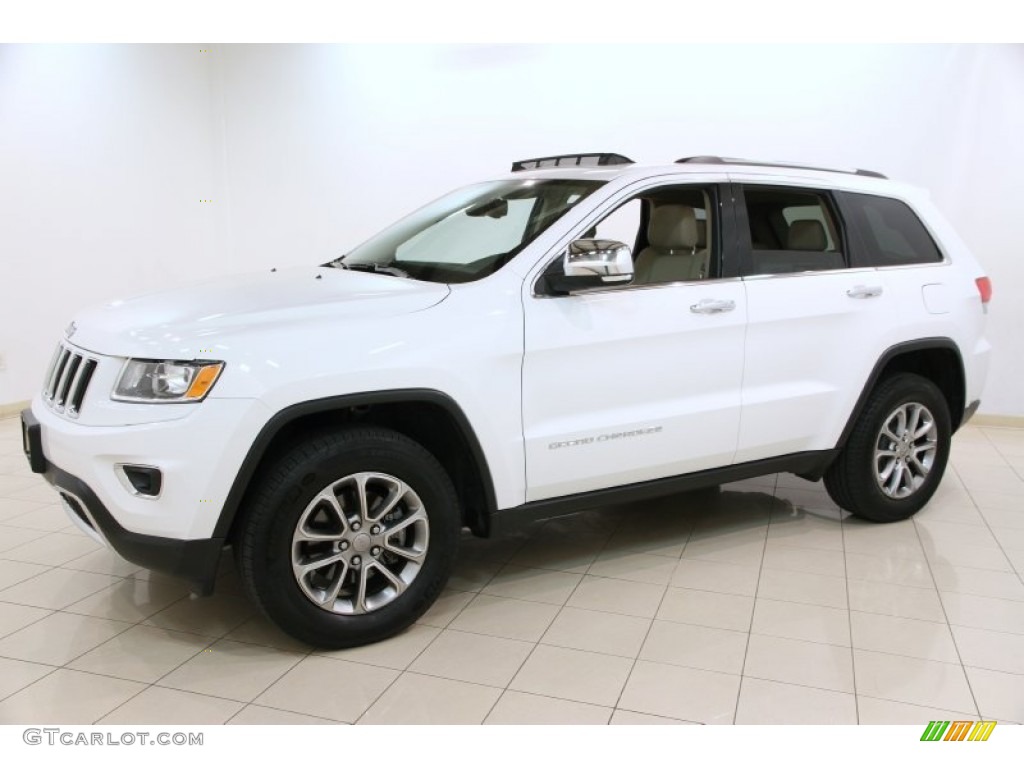 Bright White 2014 Jeep Grand Cherokee Limited 4x4 Exterior Photo #93697380
