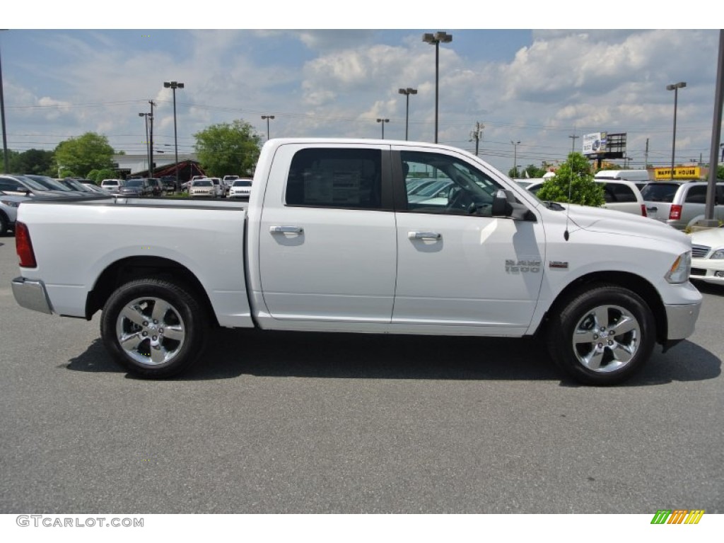 2014 1500 Big Horn Crew Cab - Bright White / Canyon Brown/Light Frost Beige photo #6