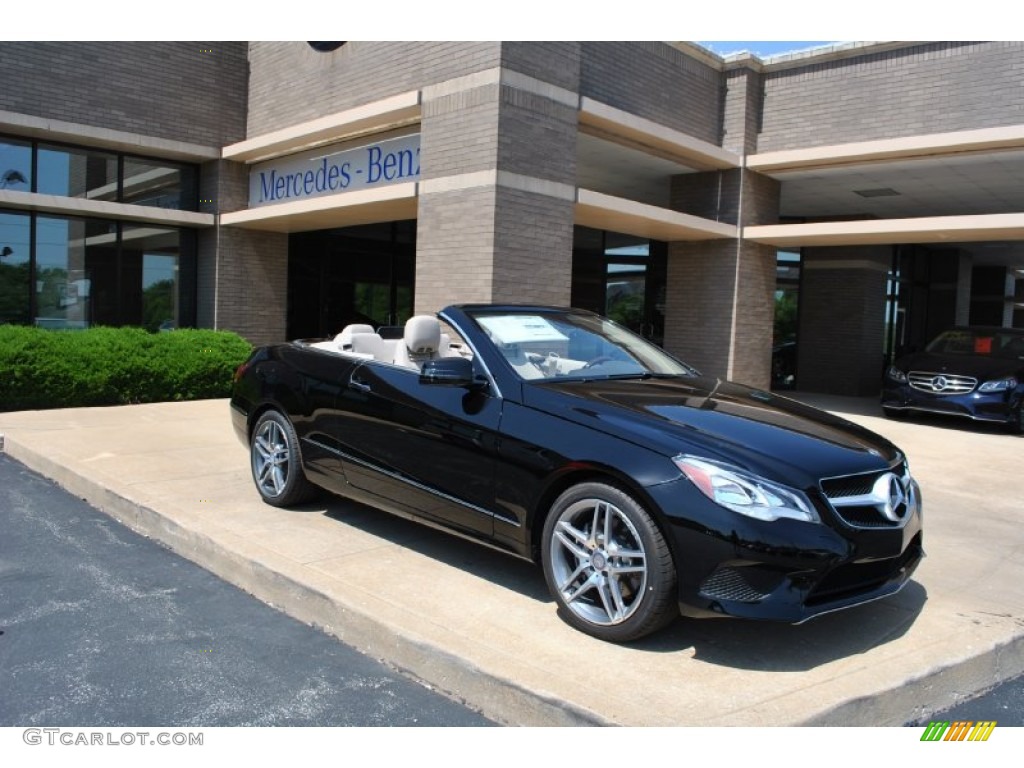 2014 E 350 Cabriolet - Black / Silk Beige/Espresso Brown photo #1