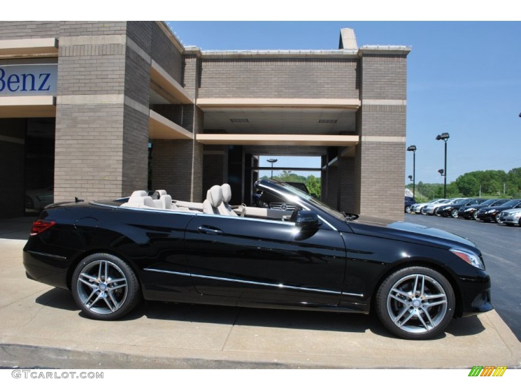 2014 E 350 Cabriolet - Black / Silk Beige/Espresso Brown photo #2