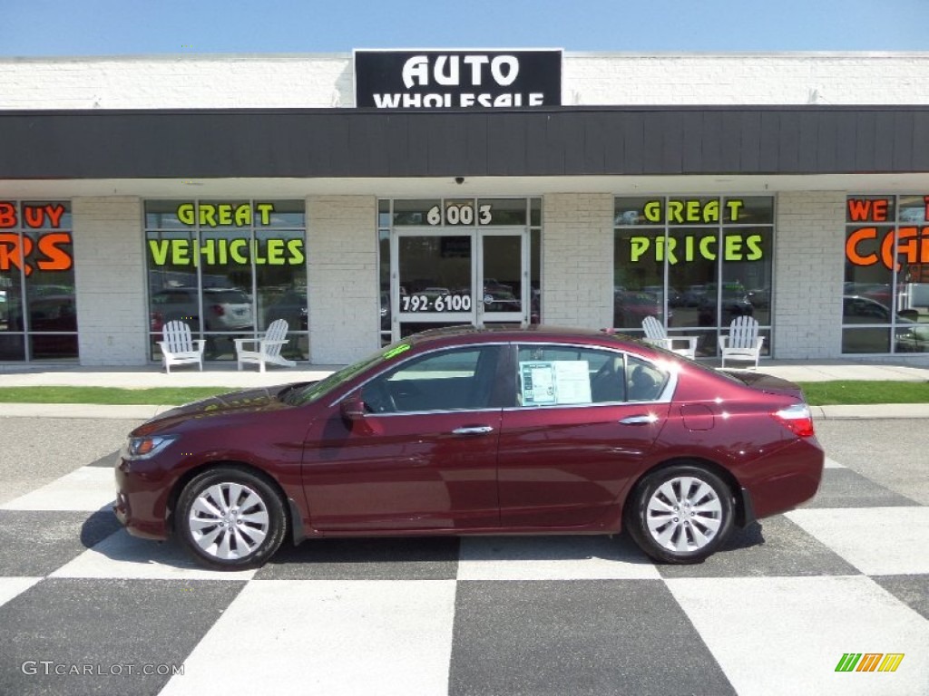 2014 Accord EX-L Sedan - Basque Red Pearl II / Ivory photo #1