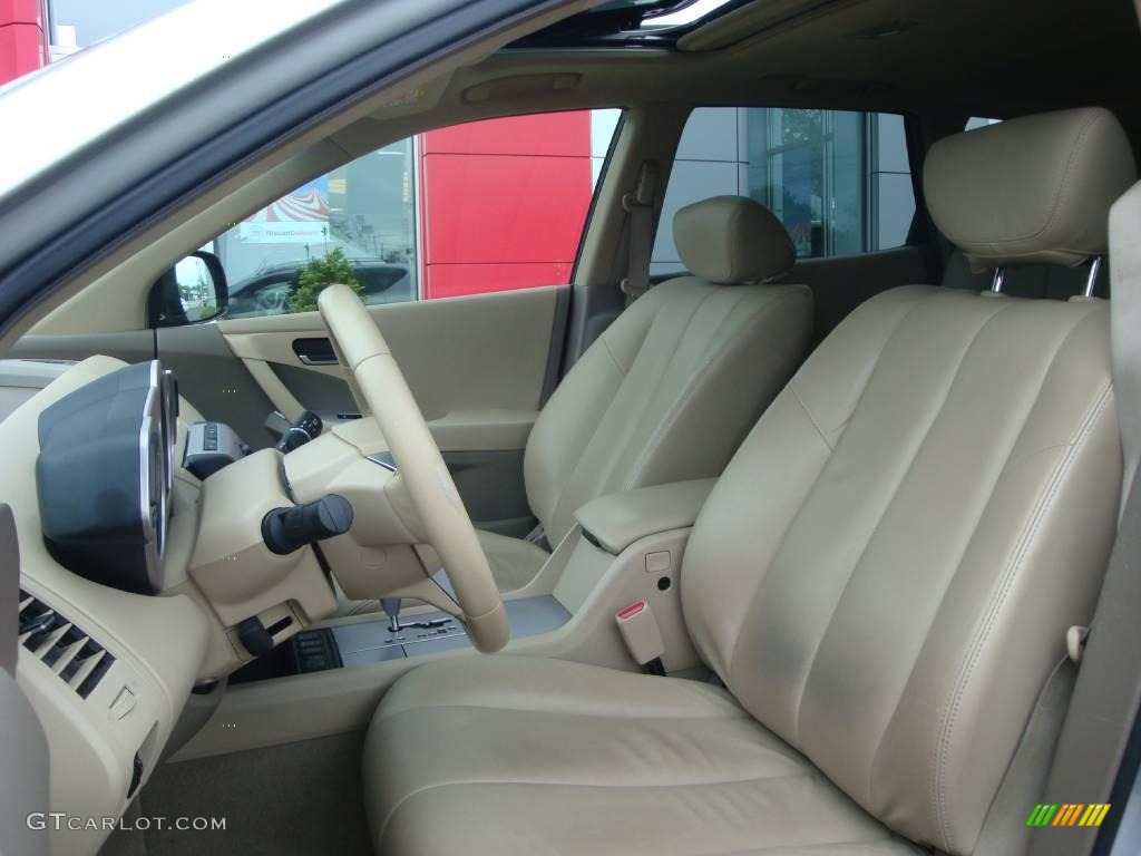 2004 Murano SL AWD - Sheer Silver Metallic / Cafe Latte photo #21