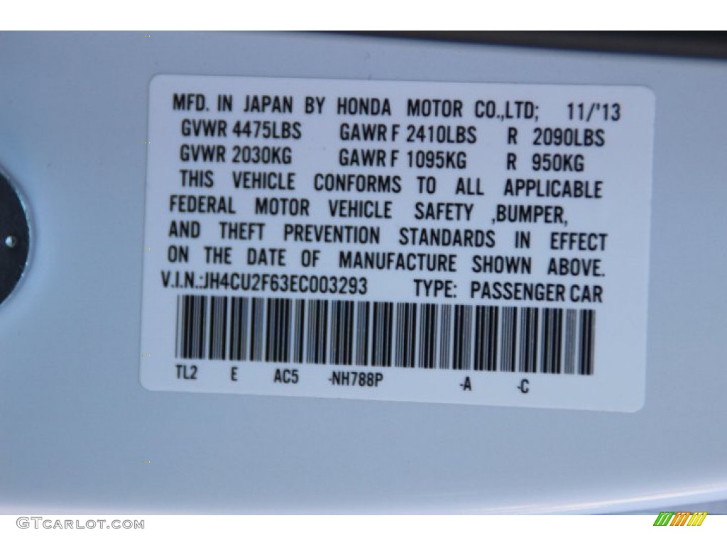 2014 Acura TSX Technology Sedan Color Code Photos