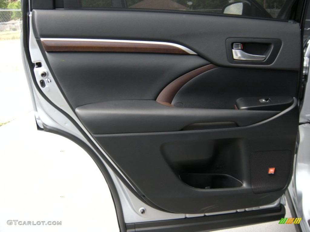2014 Toyota Highlander Limited Black Door Panel Photo #93708189