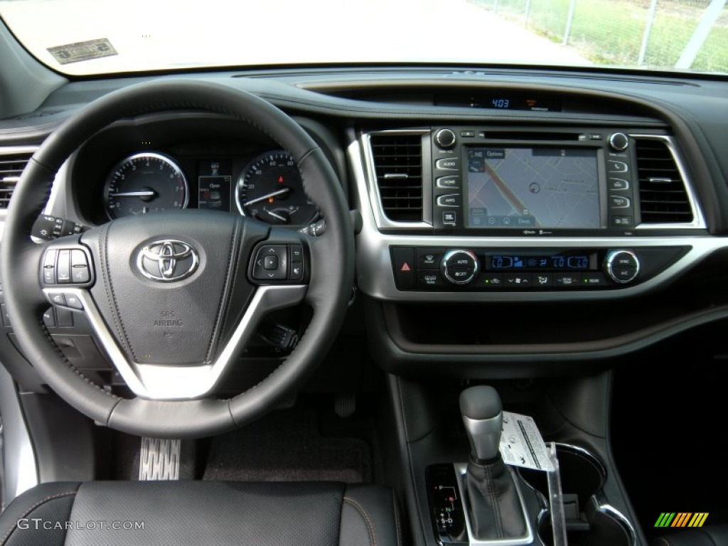 2014 Toyota Highlander Limited Black Dashboard Photo #93708398