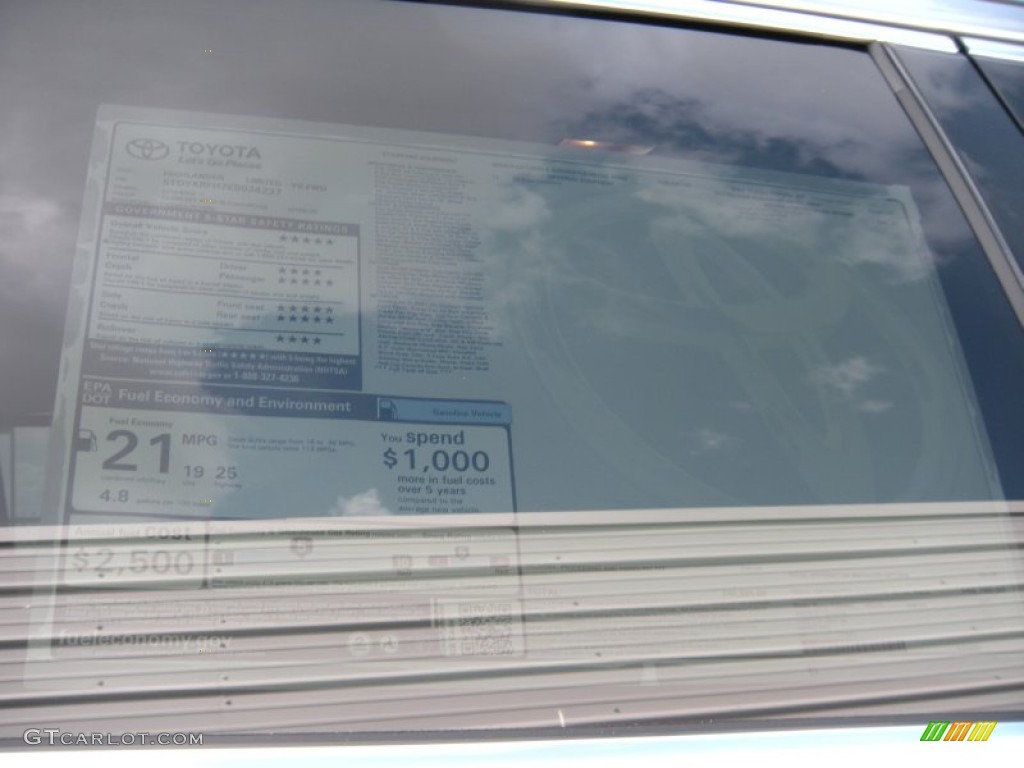2014 Highlander Limited - Silver Sky Metallic / Black photo #38