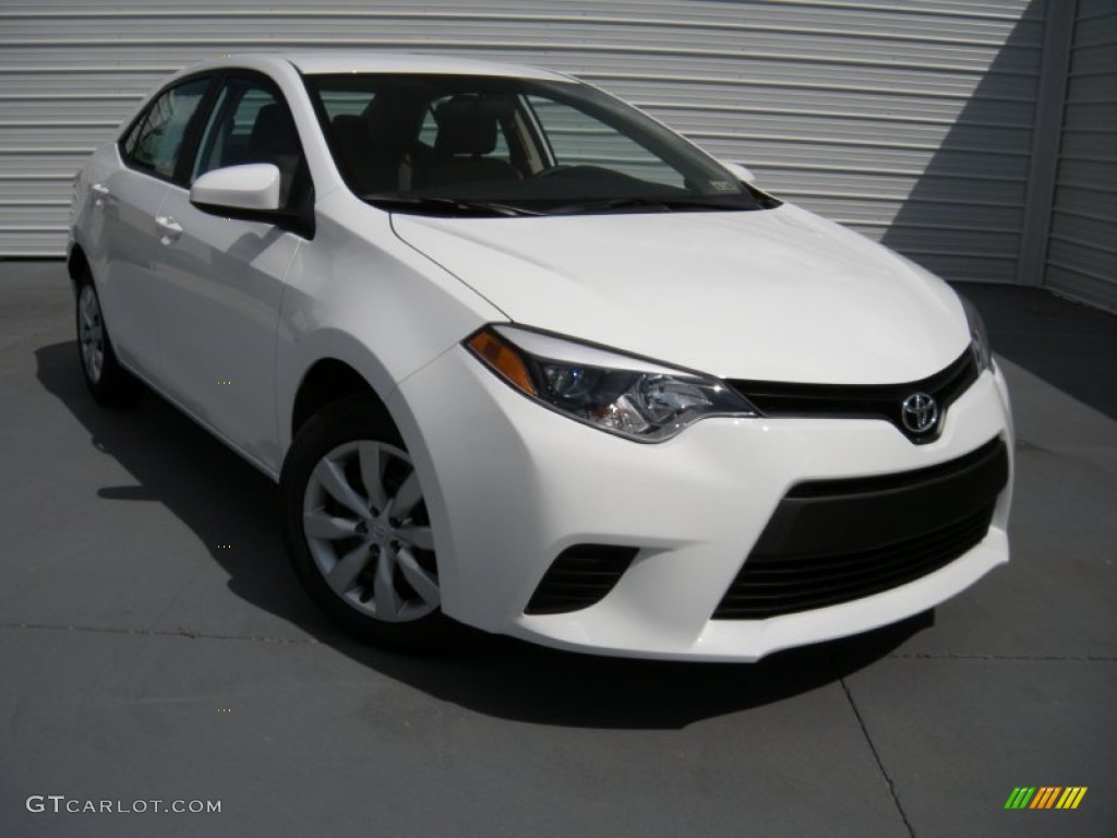 2014 Corolla LE - Super White / Amber photo #1