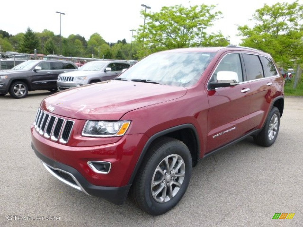 Deep Cherry Red Crystal Pearl 2014 Jeep Grand Cherokee Limited 4x4 Exterior Photo #93709300